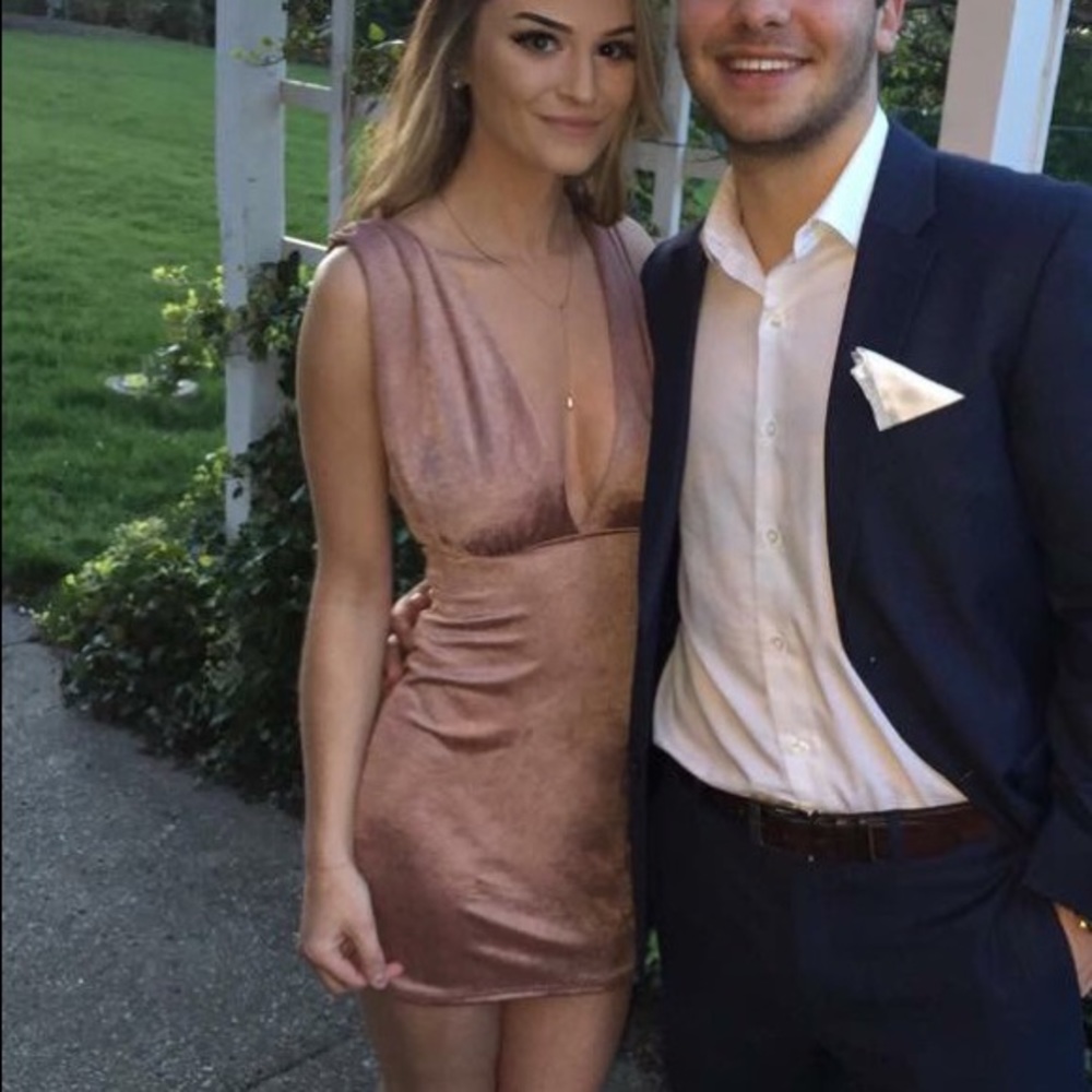 Sexy Rose Gold Formal Dress